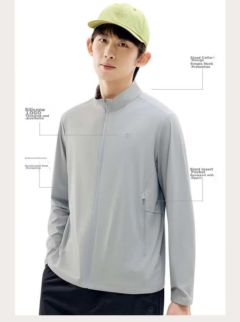 TECTOP Men's Summer Ice Skin Cooling Breathable Sports Cycling Sun Protection Jacket 7